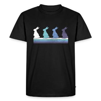 lièvre - T-shirt Premium bio Homme - noir - Devant - Nico (187cm)