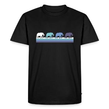 Éléphant - T-shirt Premium bio Homme - noir - Devant - Nico (187cm)