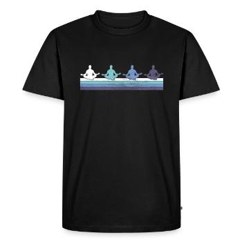 Meditation - Men's Premium Organic T-Shirt - black - Front - Nico (187cm)