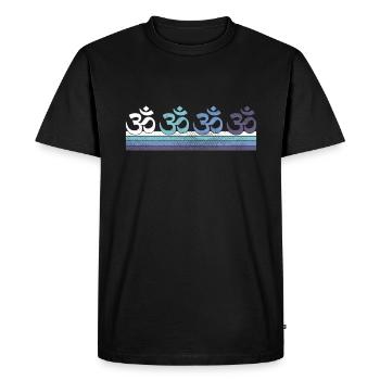 Méditation - T-shirt Premium bio Homme - noir - Devant - Nico (187cm)