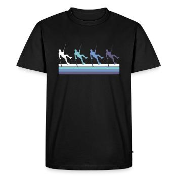 Grimper - T-shirt Premium bio Homme - noir - Devant - Nico (187cm)