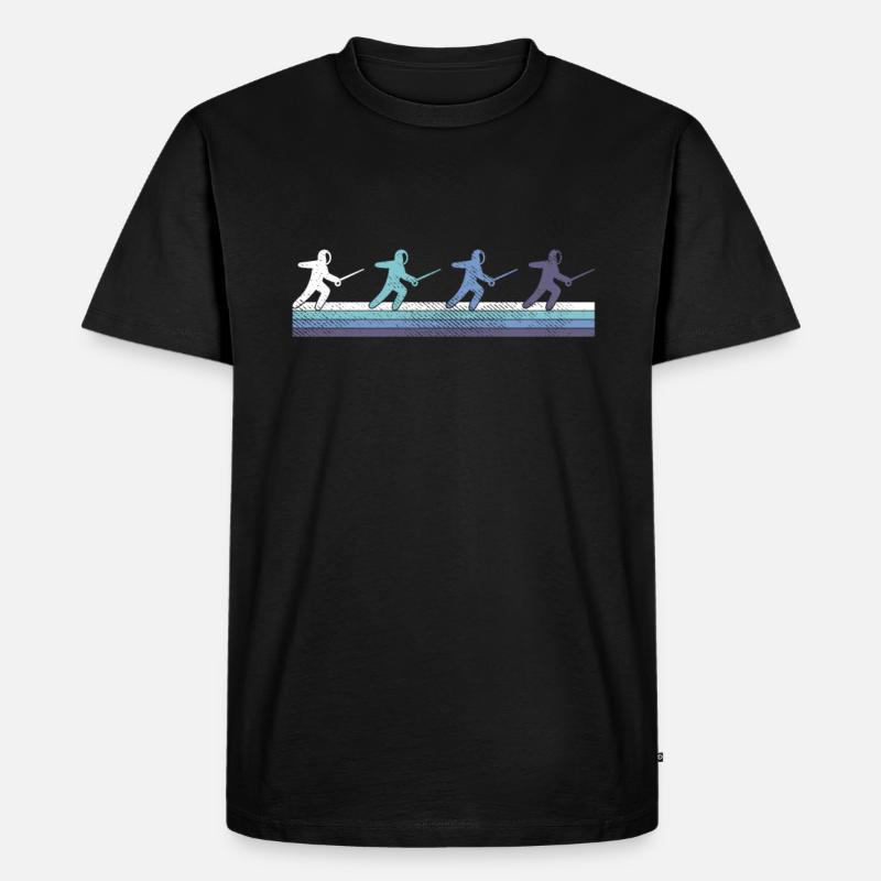Fechten - Männer Premium Bio T-Shirt - Schwarz