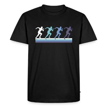 Faire du jogging - T-shirt Premium bio Homme - noir - Devant - Nico (187cm)
