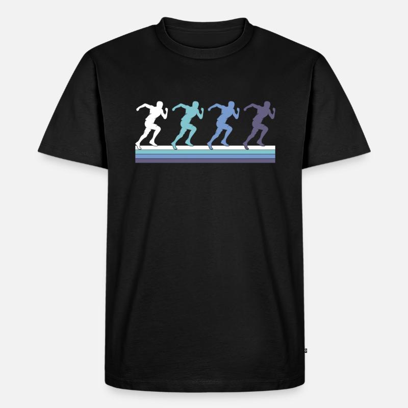 Joggen - Männer Premium Bio T-Shirt - Schwarz