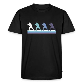 Boxe - T-shirt Premium bio Homme - noir - Devant - Nico (187cm)