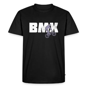 Le BMX - T-shirt Premium bio Homme - noir - Devant - Nico (187cm)