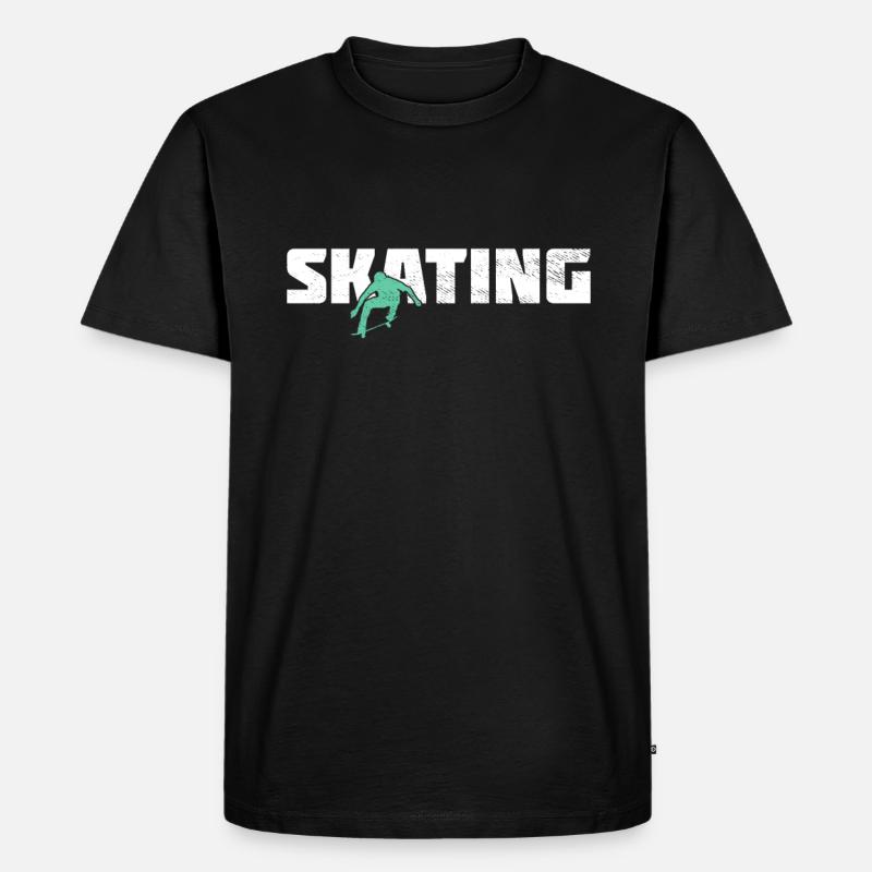 Skating - Männer Premium Bio T-Shirt - Schwarz