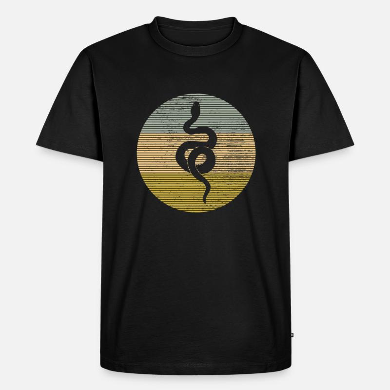 Schlange - Männer Premium Bio T-Shirt - Schwarz