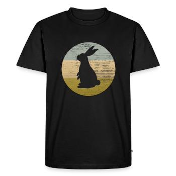 Lièvre - T-shirt Premium bio Homme - noir - Devant - Nico (187cm)