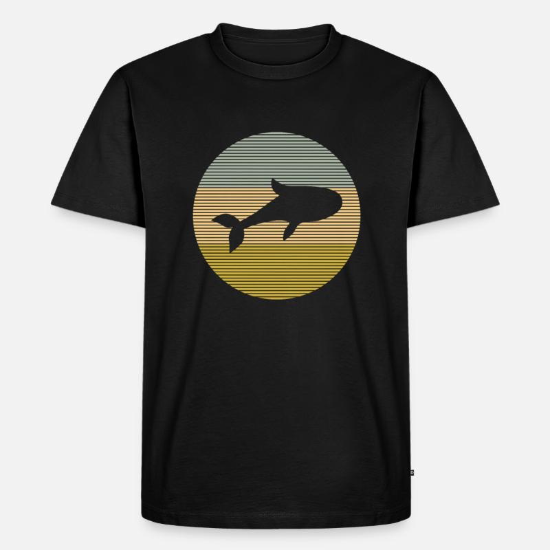Fisch - Männer Premium Bio T-Shirt - Schwarz