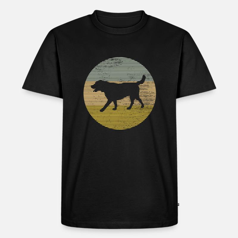 Hund - Männer Premium Bio T-Shirt - Schwarz
