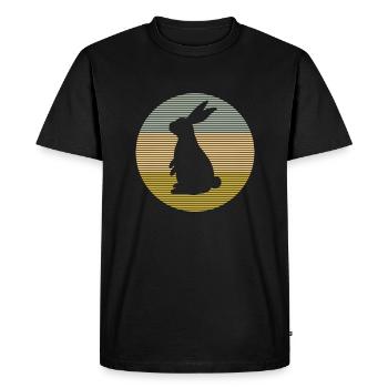 Lièvre - T-shirt Premium bio Homme - noir - Devant - Nico (187cm)