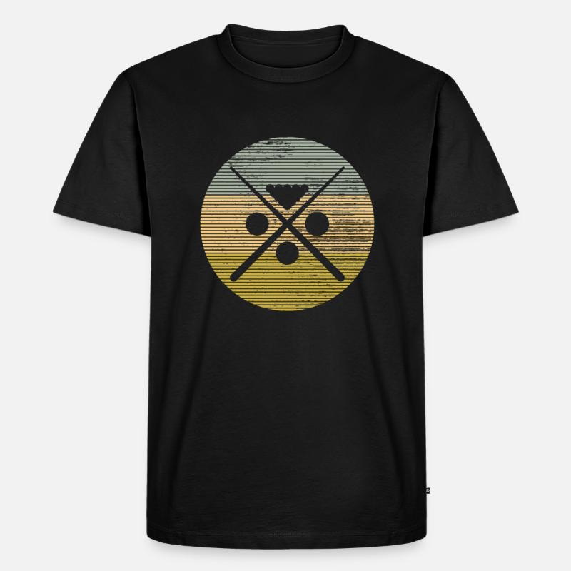 Billiard - Männer Premium Bio T-Shirt - Schwarz