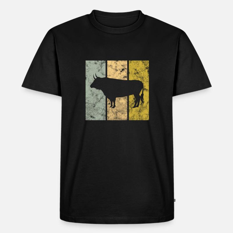 Stier - Männer Premium Bio T-Shirt - Schwarz