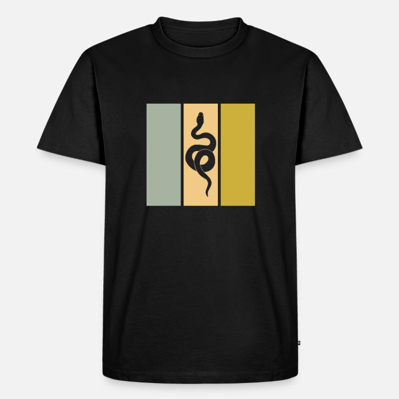 Schlange - Männer Premium Bio T-Shirt - Schwarz