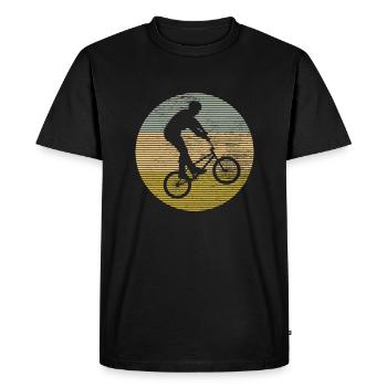 Le BMX - T-shirt Premium bio Homme - noir - Devant - Nico (187cm)