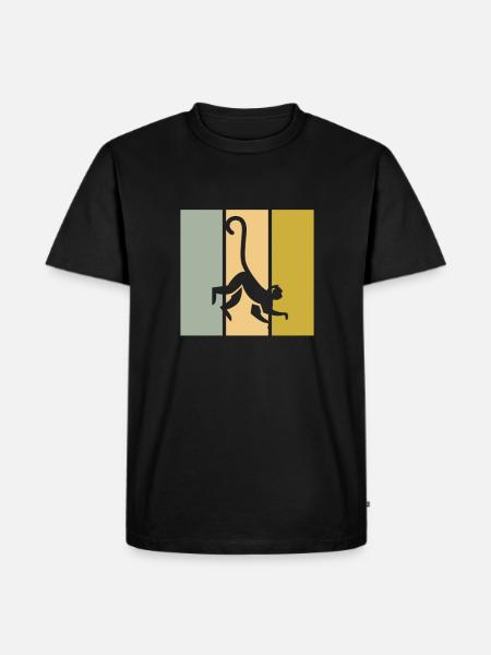 Monkey - Men's Premium Organic T-Shirt - black