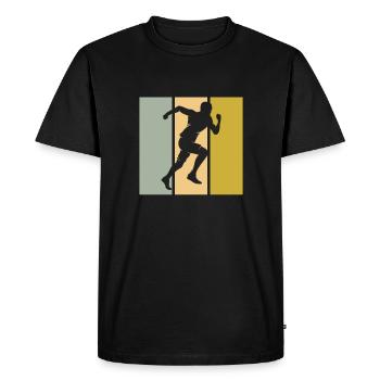 Faire du jogging - T-shirt Premium bio Homme - noir - Devant - Nico (187cm)