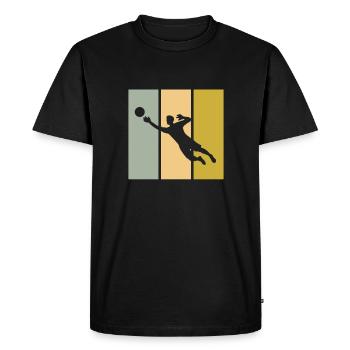 Goalkeeper - Men's Premium Organic T-Shirt - black - Front - Nico (187cm)