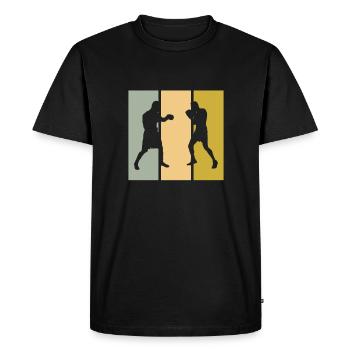 Boxe - T-shirt Premium bio Homme - noir - Devant - Nico (187cm)