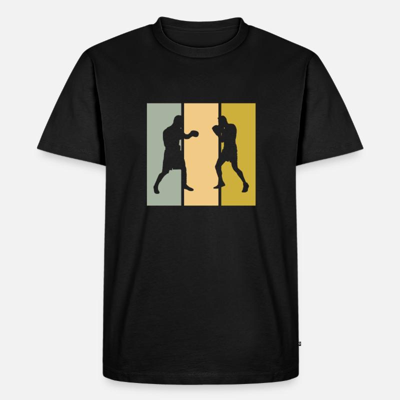 Boxen - Männer Premium Bio T-Shirt - Schwarz