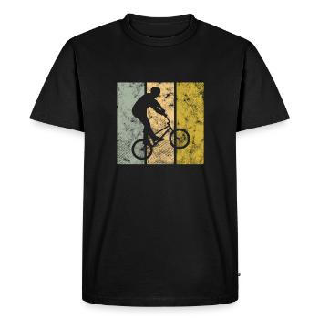 Le BMX - T-shirt Premium bio Homme - noir - Devant - Nico (187cm)