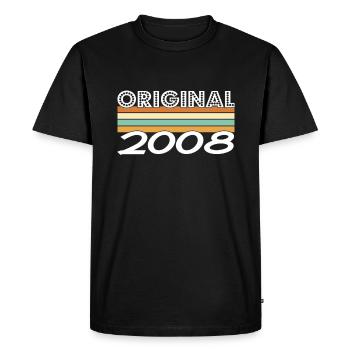 Limited Edition 2008 - Männer Premium Bio T-Shirt - Schwarz - Vorne - Nico (187cm)