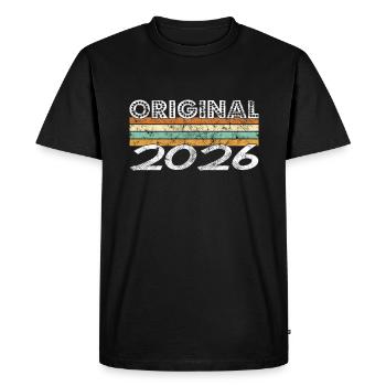 Limited Edition 2026 - Men's Premium Organic T-Shirt - black - Front - Nico (187cm)