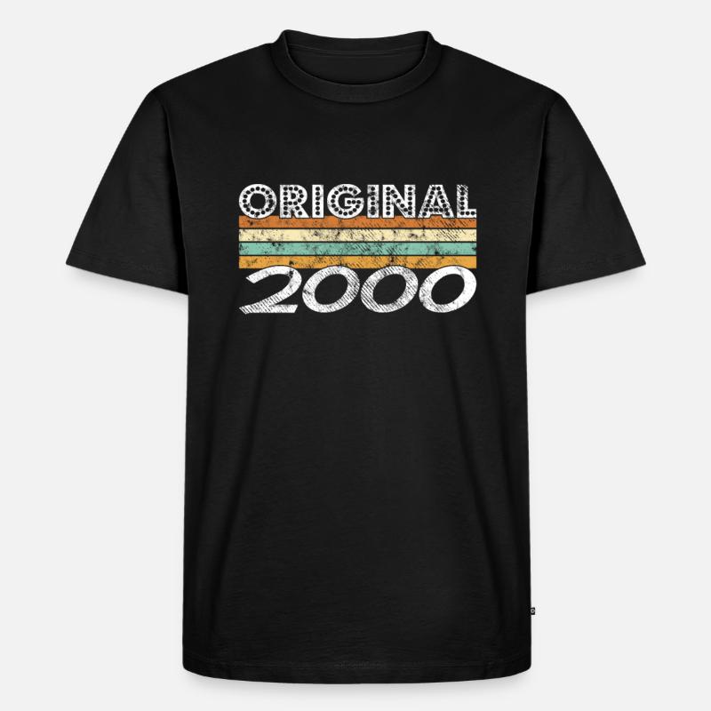 Original 2000 - Männer Premium Bio T-Shirt - Schwarz