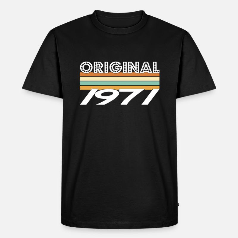 Original 1971 - Männer Premium Bio T-Shirt - Schwarz