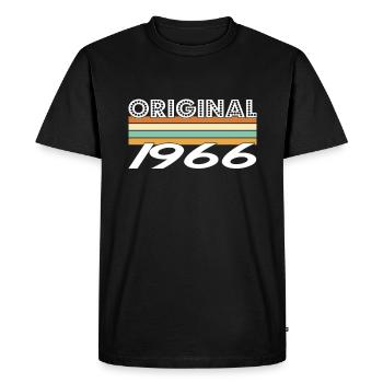 Original 1966 - Men's Premium Organic T-Shirt - black - Front - Nico (187cm)