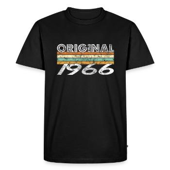 Original 1966 - Men's Premium Organic T-Shirt - black - Front - Nico (187cm)
