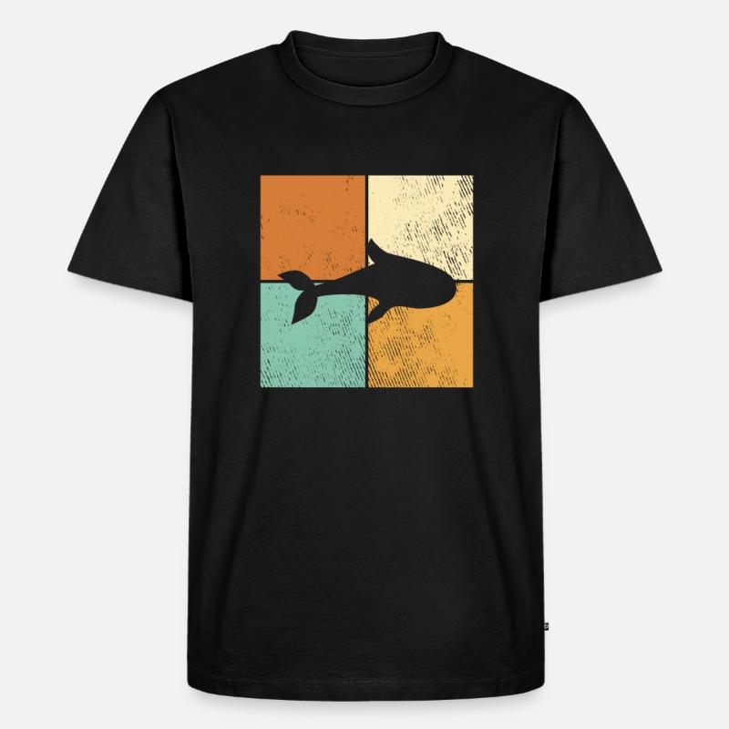 Fisch - Männer Premium Bio T-Shirt - Schwarz