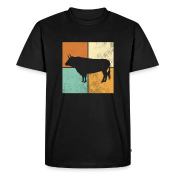 Bull - Men's Premium Organic T-Shirt - black - Front - Nico (187cm)