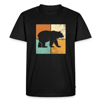 Bear - Men's Premium Organic T-Shirt - black - Front - Nico (187cm)