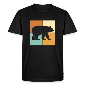 Bear - Men's Premium Organic T-Shirt - black - Front - Nico (187cm)