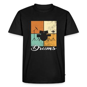 Percussion - Men's Premium Organic T-Shirt - black - Front - Nico (187cm)