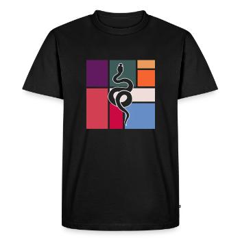 Snake - Men's Premium Organic T-Shirt - black - Front - Nico (187cm)