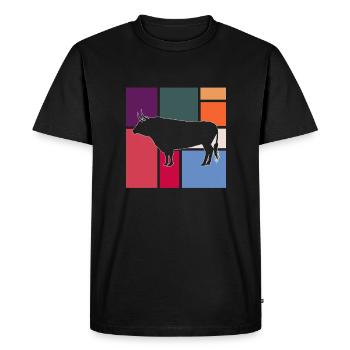 Bull - Men's Premium Organic T-Shirt - black - Front - Nico (187cm)