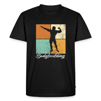 Culturisme - T-shirt Premium bio Homme - noir - Devant - Nico (187cm)