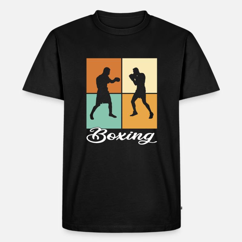 Boxen - Männer Premium Bio T-Shirt - Schwarz