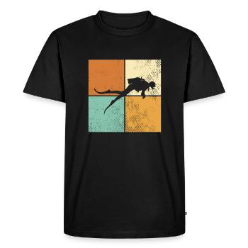 Plonger - T-shirt Premium bio Homme - noir - Devant - Nico (187cm)