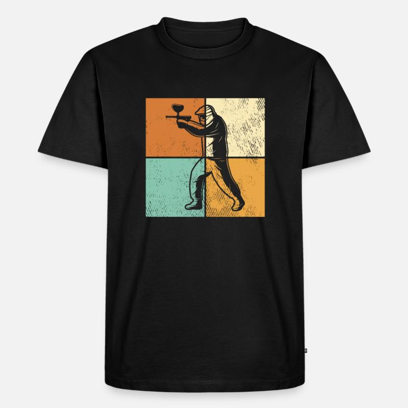Paintball - Männer Premium Bio T-Shirt - Schwarz