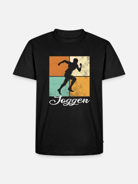 Joggen - Männer Premium Bio T-Shirt - Schwarz