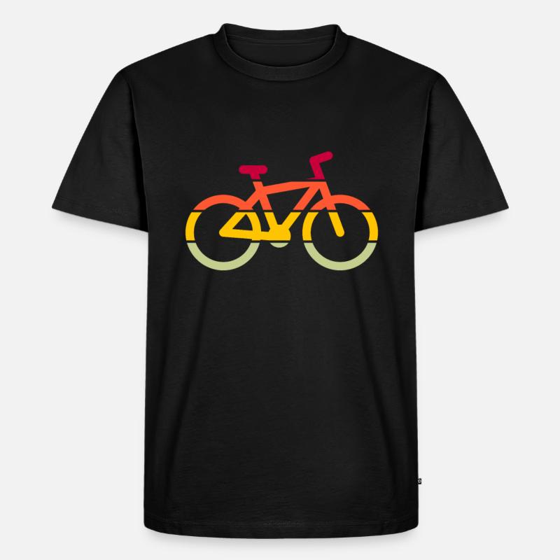 Fahrrad Retro - Männer Premium Bio T-Shirt - Schwarz