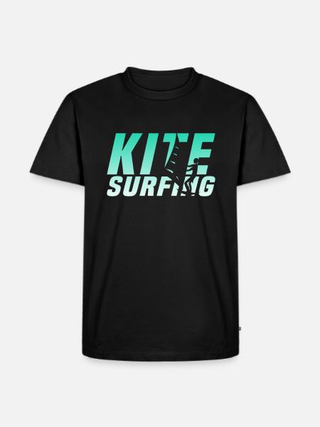 Kite Surfing - Männer Premium Bio T-Shirt - Schwarz