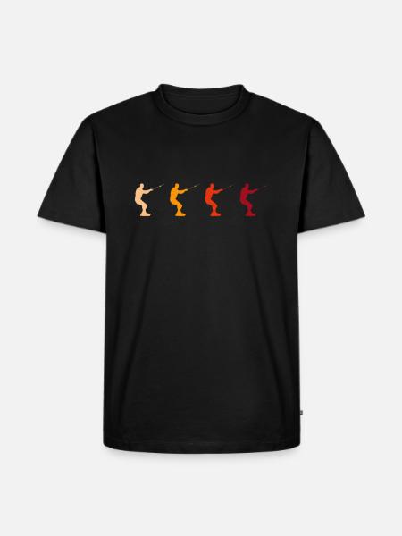Kite Surf Retro - Men's Premium Organic T-Shirt - black