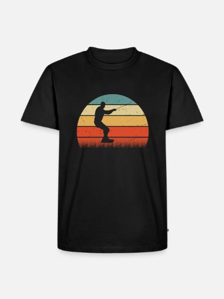 Kite Surfing Retro - Men's Premium Organic T-Shirt - black