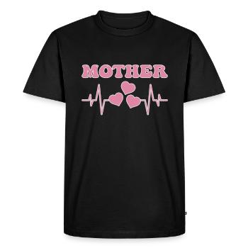 Les battements de cœur de la mère - T-shirt Premium bio Homme - noir - Devant - Nico (187cm)