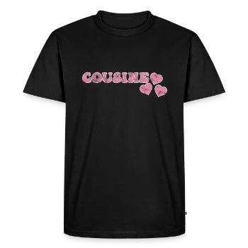 Cousin - Men's Premium Organic T-Shirt - black - Front - Nico (187cm)